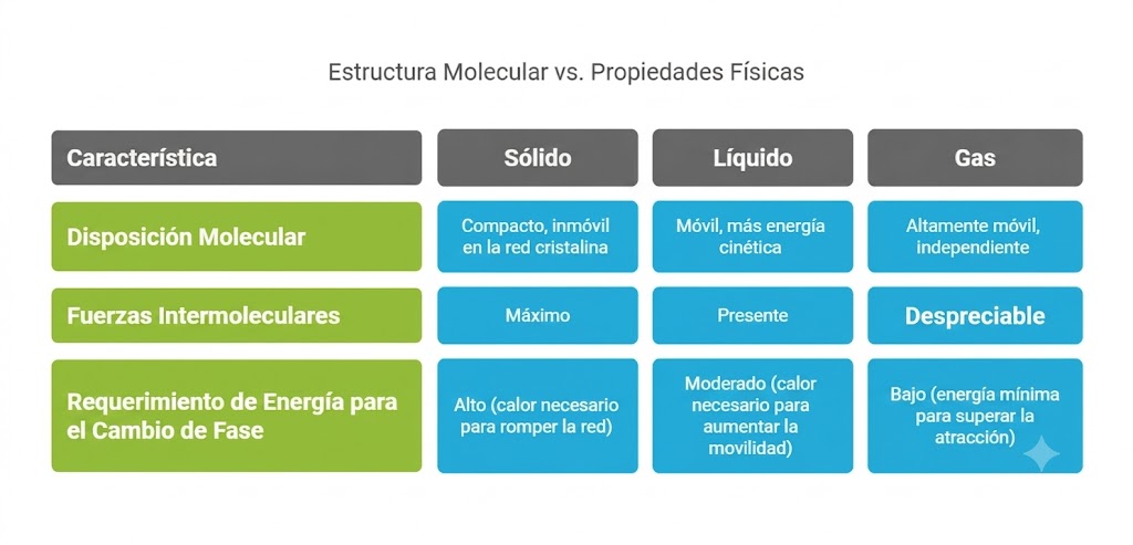 Estados físicos de los alcanos según carbonos