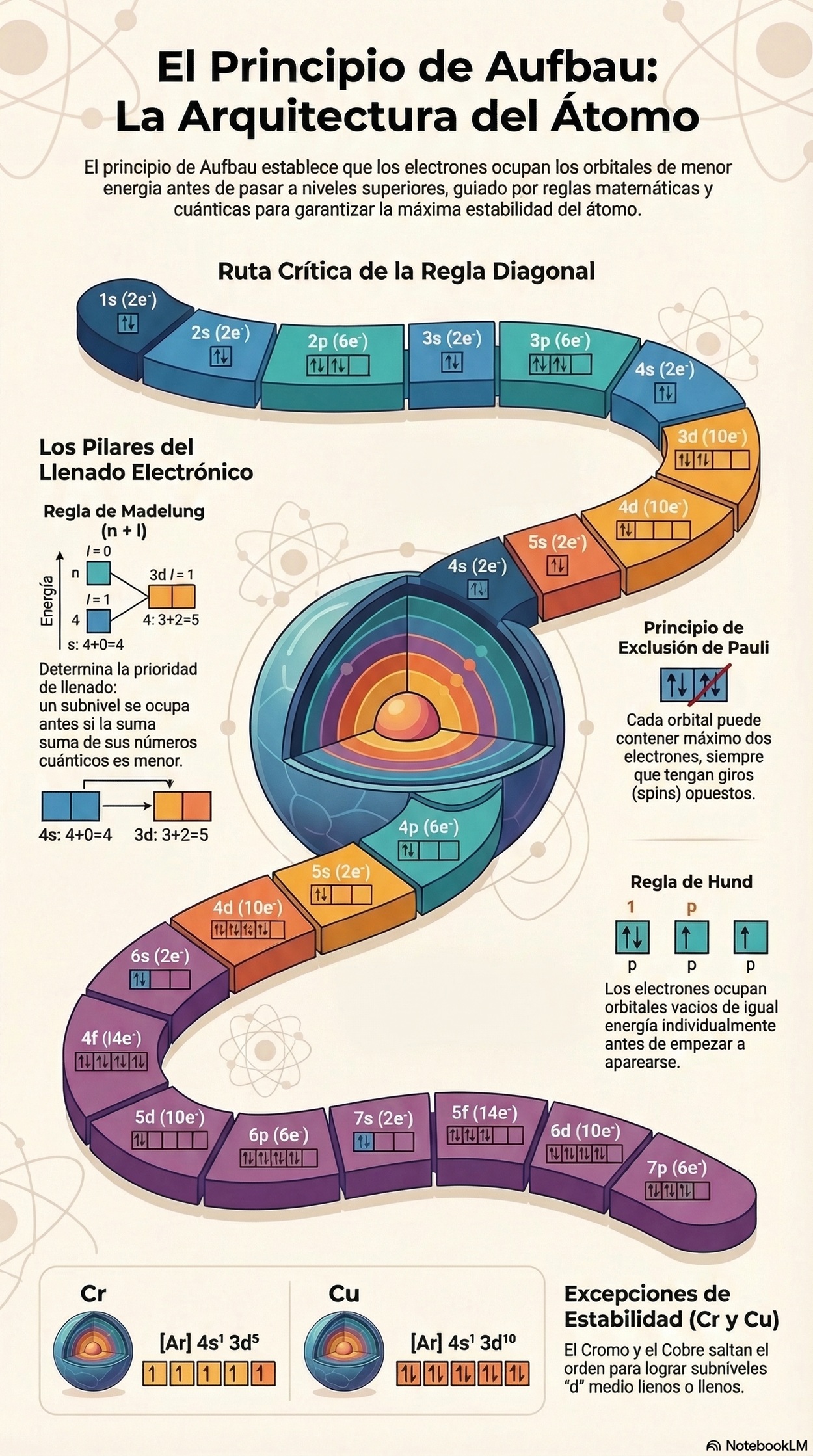 Infografía del Principio de Aufbau