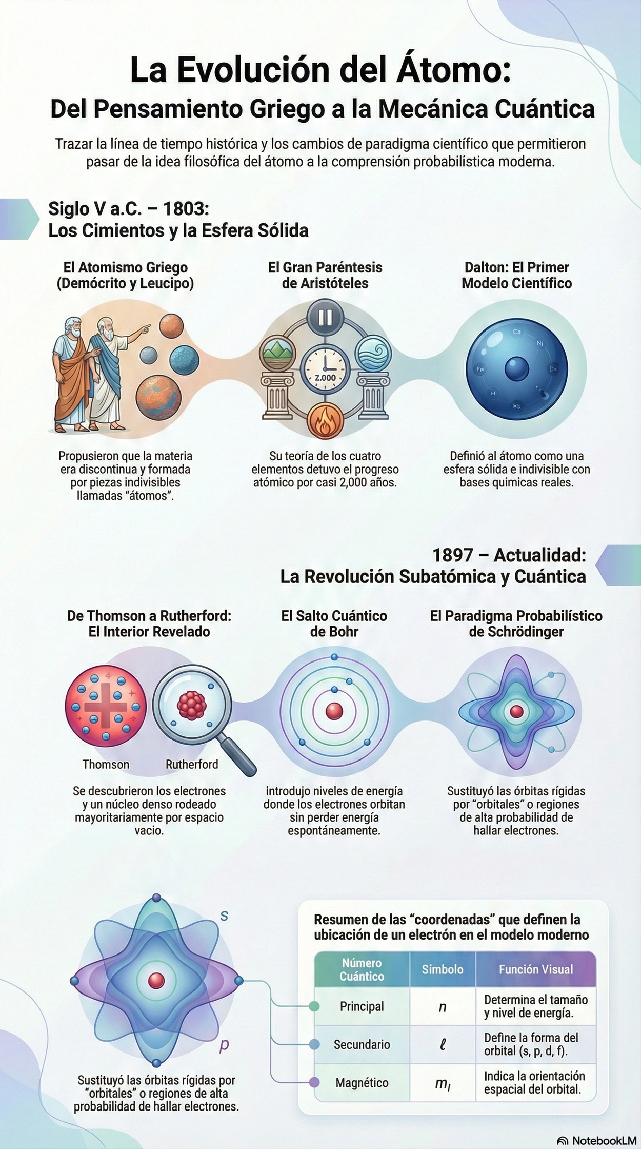 Infografía de Modelos Atómicos