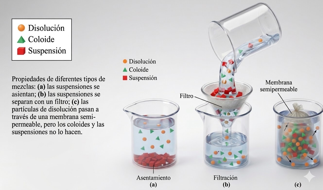 Propiedades de diferentes tipos de mezclas