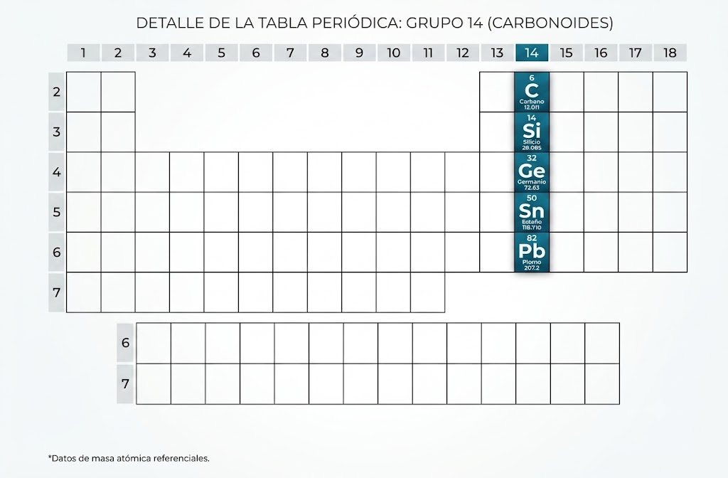 Grupo 14 de la Tabla Periódica