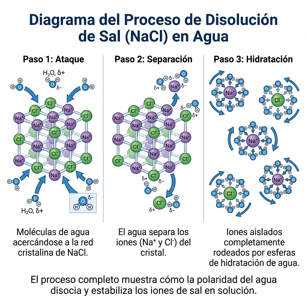 Proceso de Disolución NaCl